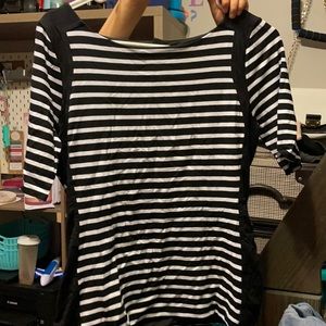 Black and white blouse